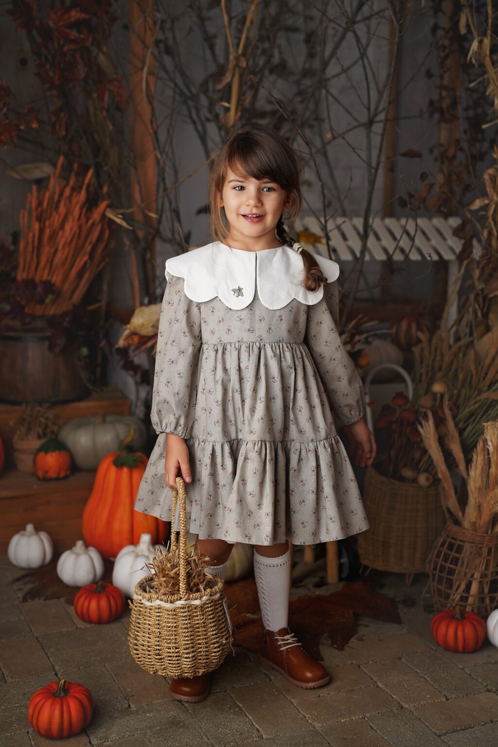 Rochie Papadia White, Little Rose