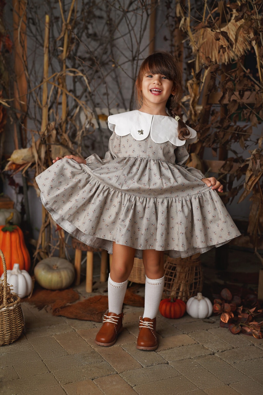 Rochie Papadia White, Little Rose