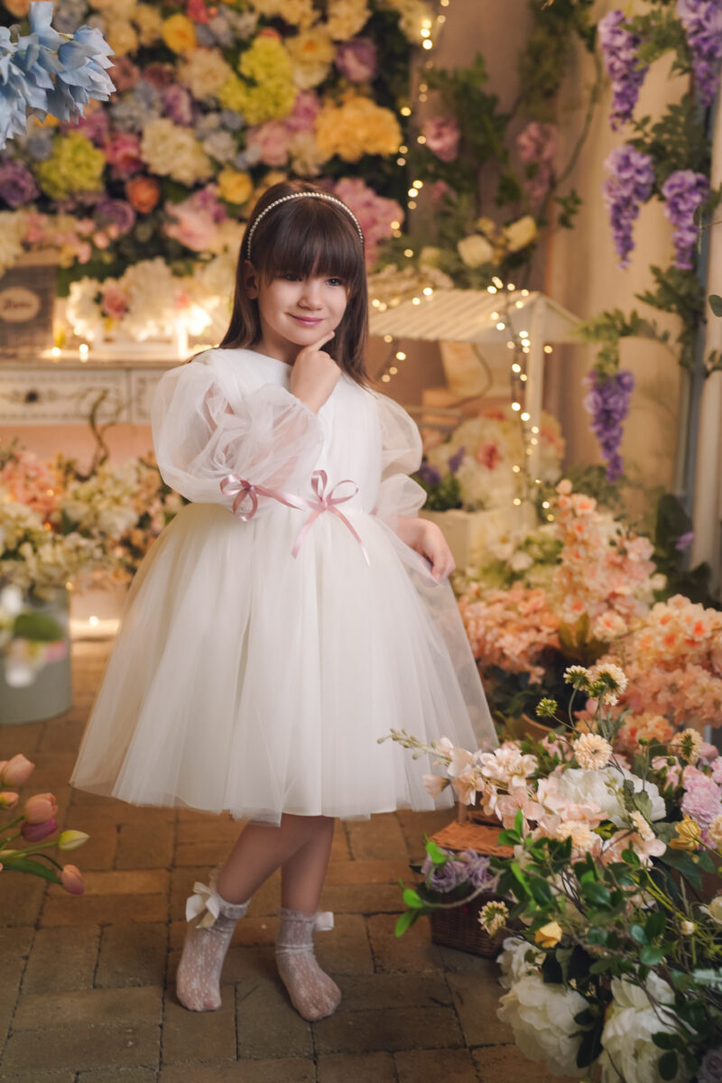 Rochie Carmen White,Little Rose - imagine 2