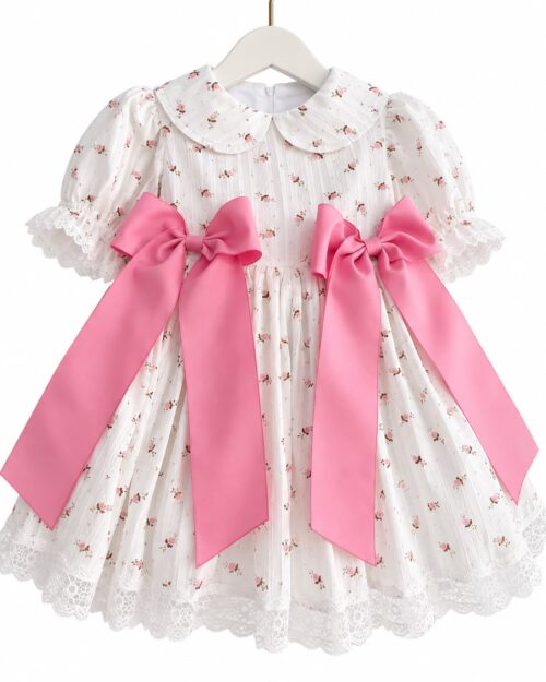 Rochie Miranda din bumbac brodat, Little Rose