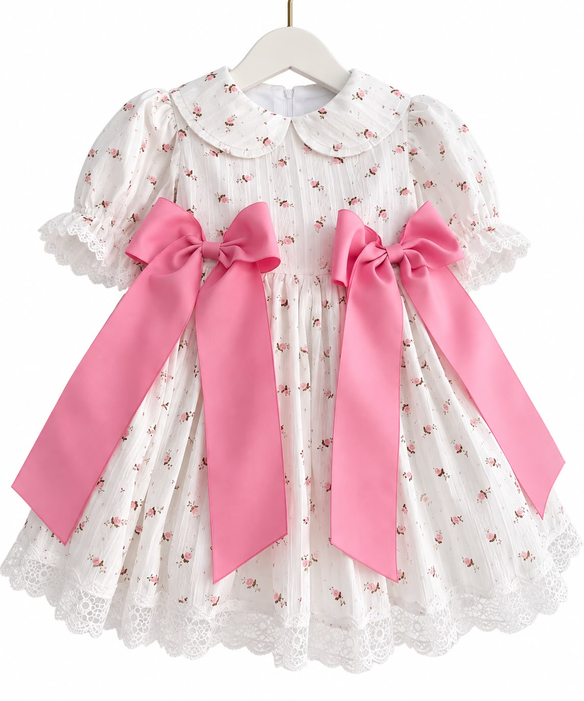 Rochie Miranda din bumbac brodat, Little Rose