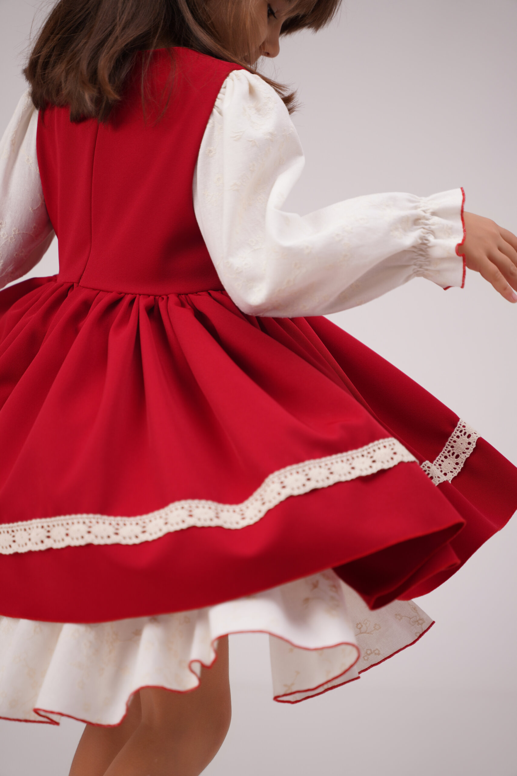 Rochie Elsie Red,Little Rose - imagine 4