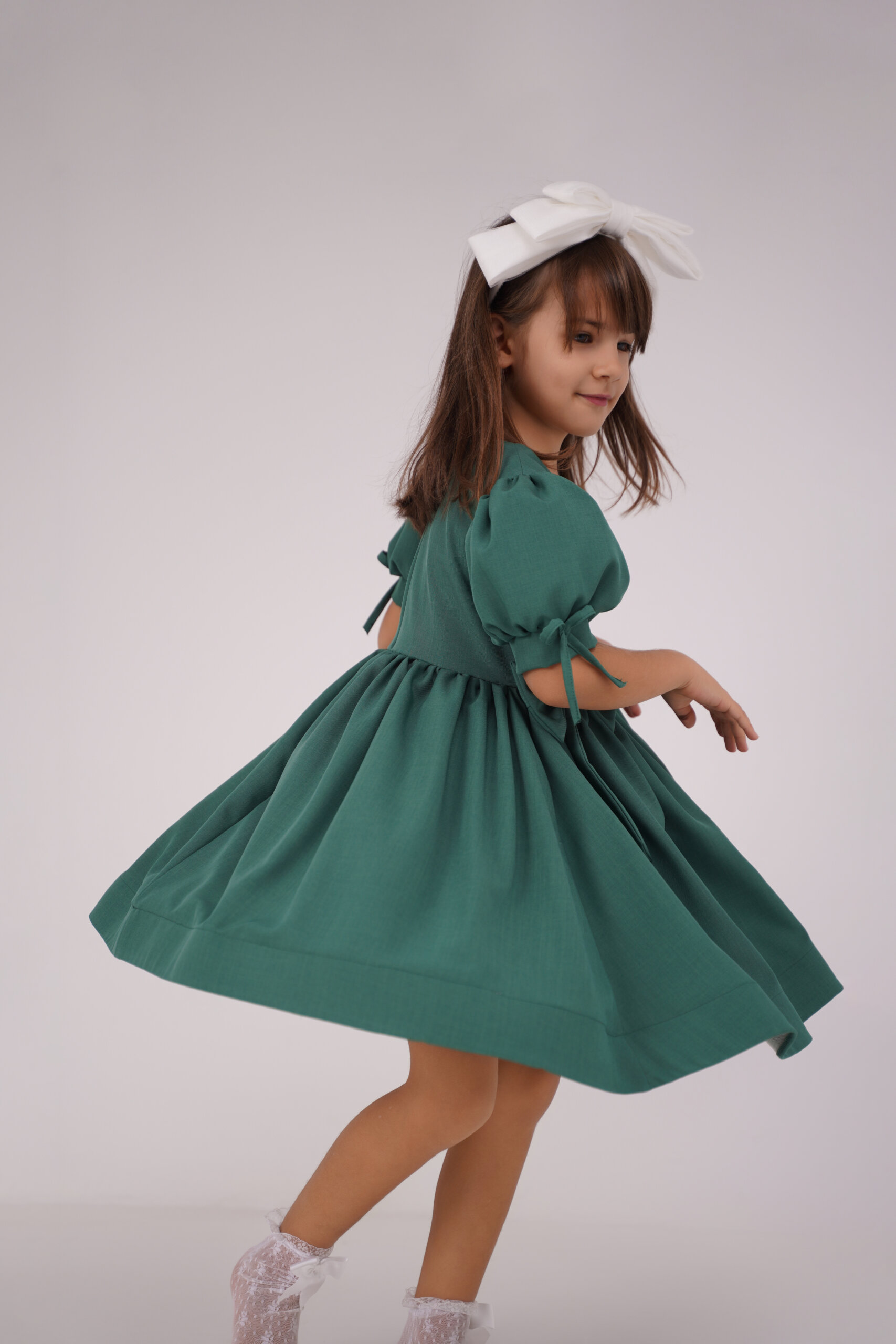 Rochie Millie Smarald ,Little Rose - imagine 4