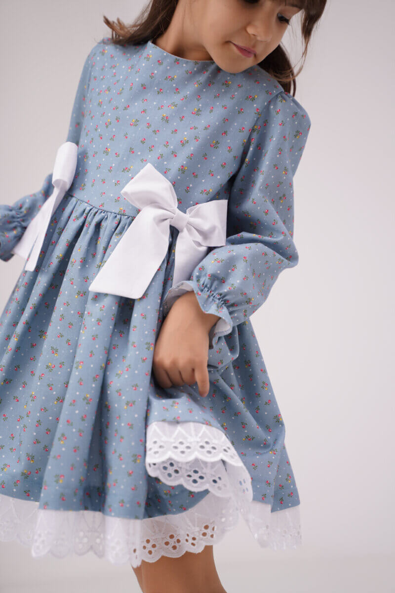 Rochie Dalia Blue ,Little Rose - imagine 5