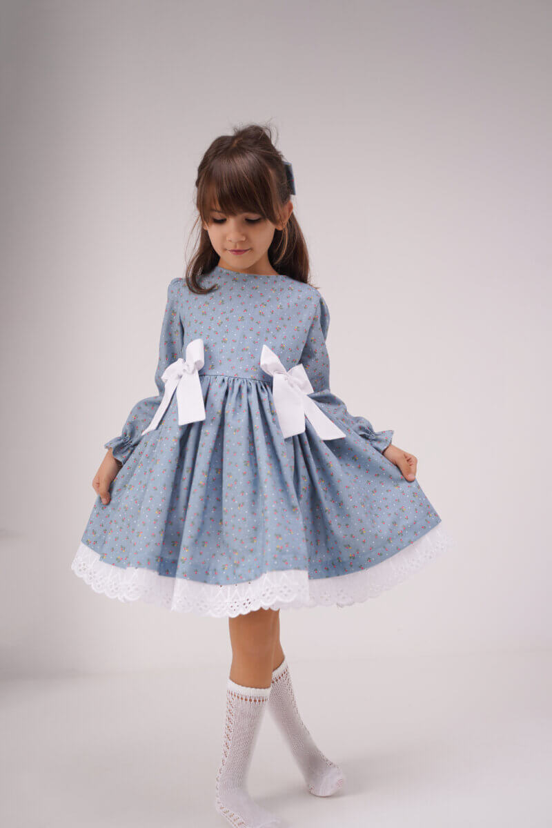 Rochie Dalia Blue ,Little Rose - imagine 3