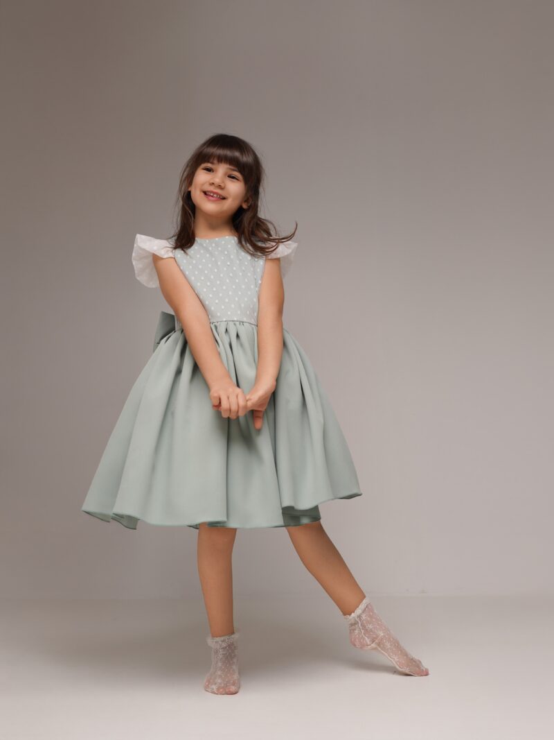 Rochie Mint Bow, Little Rose