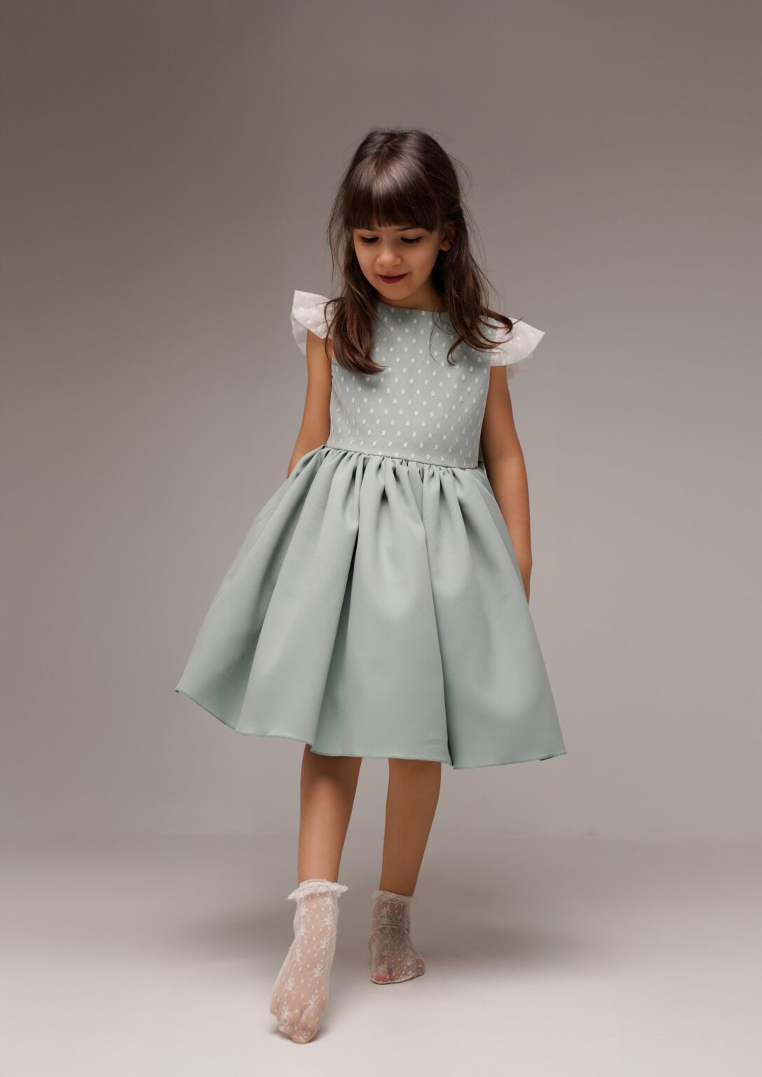Rochie Mint Bow, Little Rose