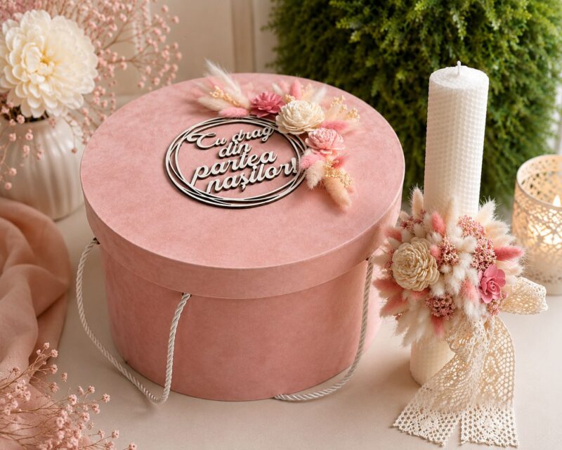 Trusou cu lumanare, flowers pink