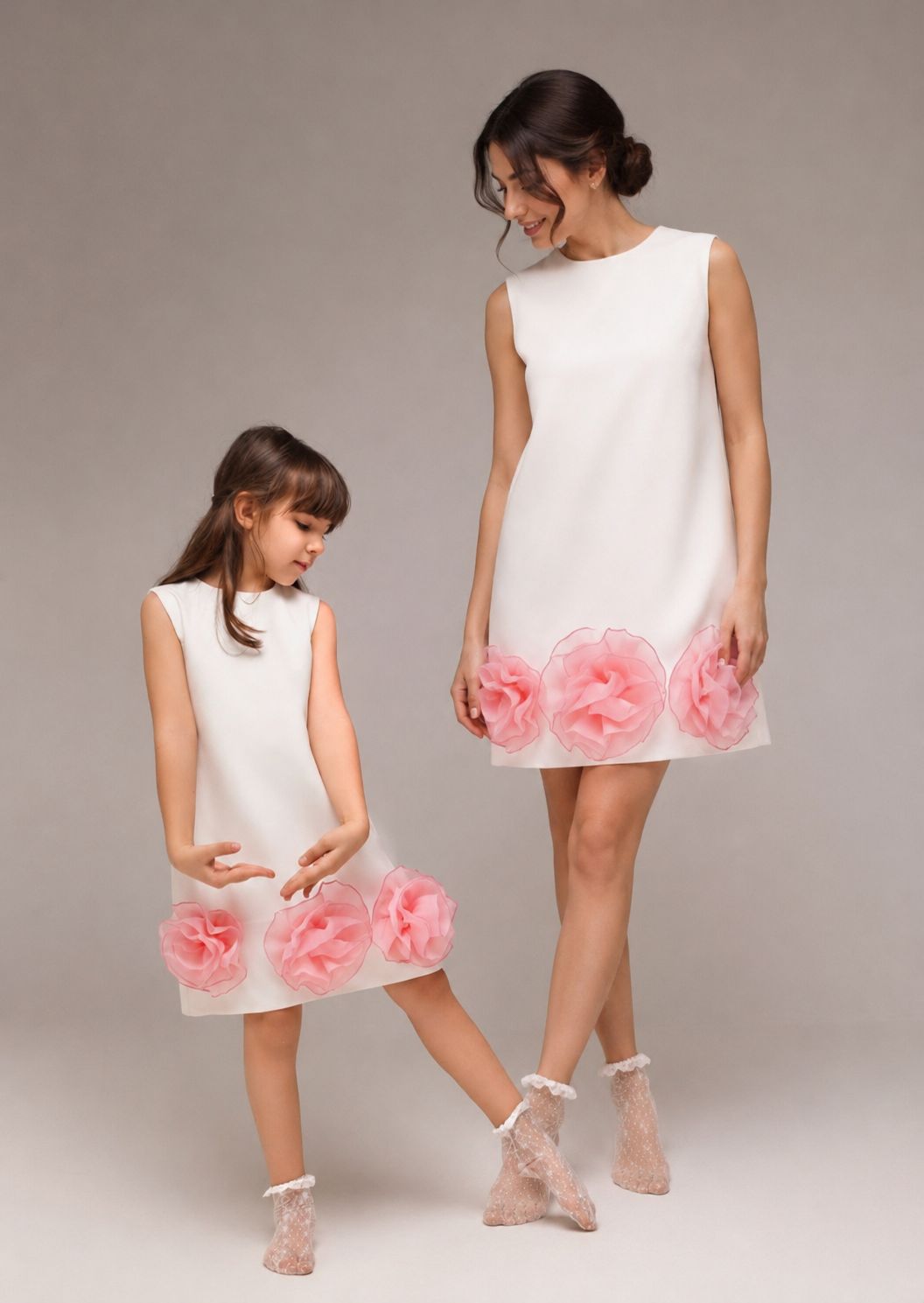 Rochie Moms Lilith white,Little Rose - imagine 2