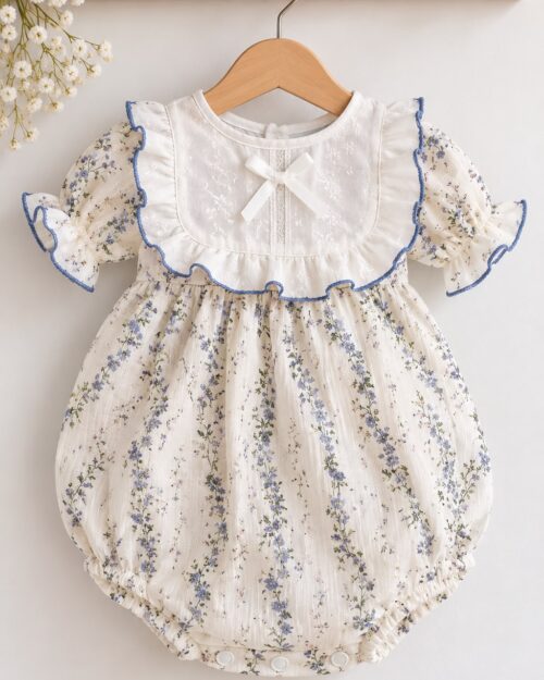 Salopeta bumbac brodat, Little Rose