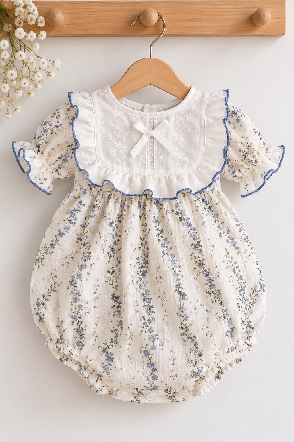 Salopeta bumbac brodat, Little Rose