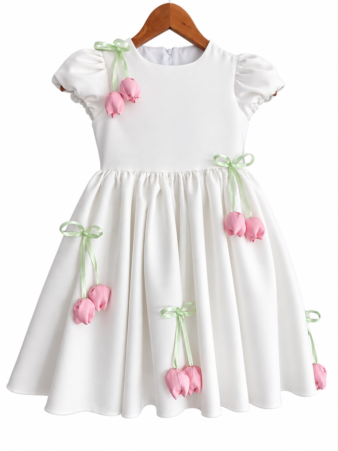 Rochie white lalele, Little Rose