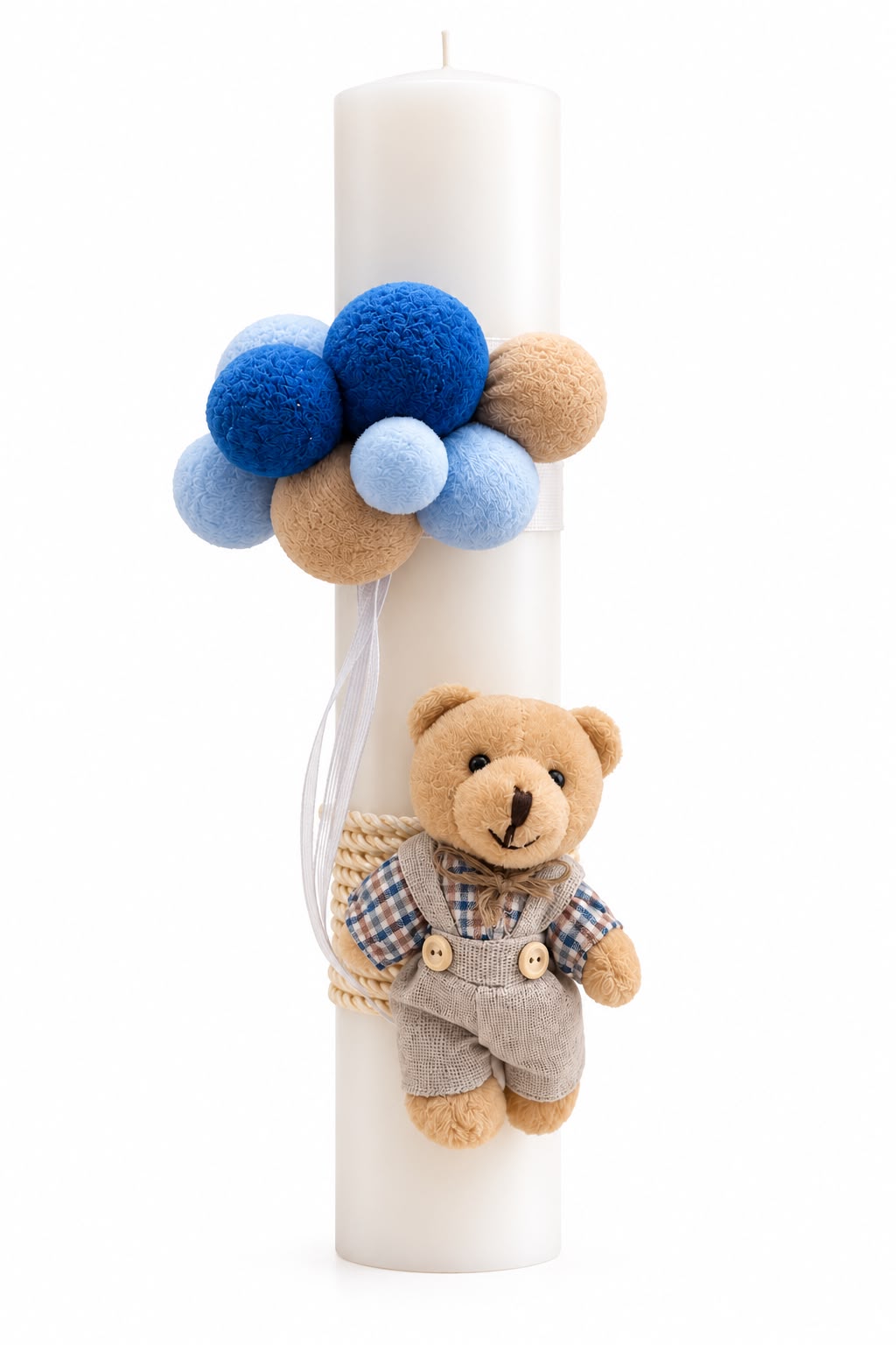 Lumanare botez,bear blue