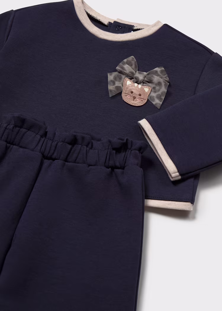 Set pantaloni si pulover marino,Mayoral