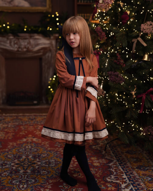 Rochie Manya Brown,Little Rose