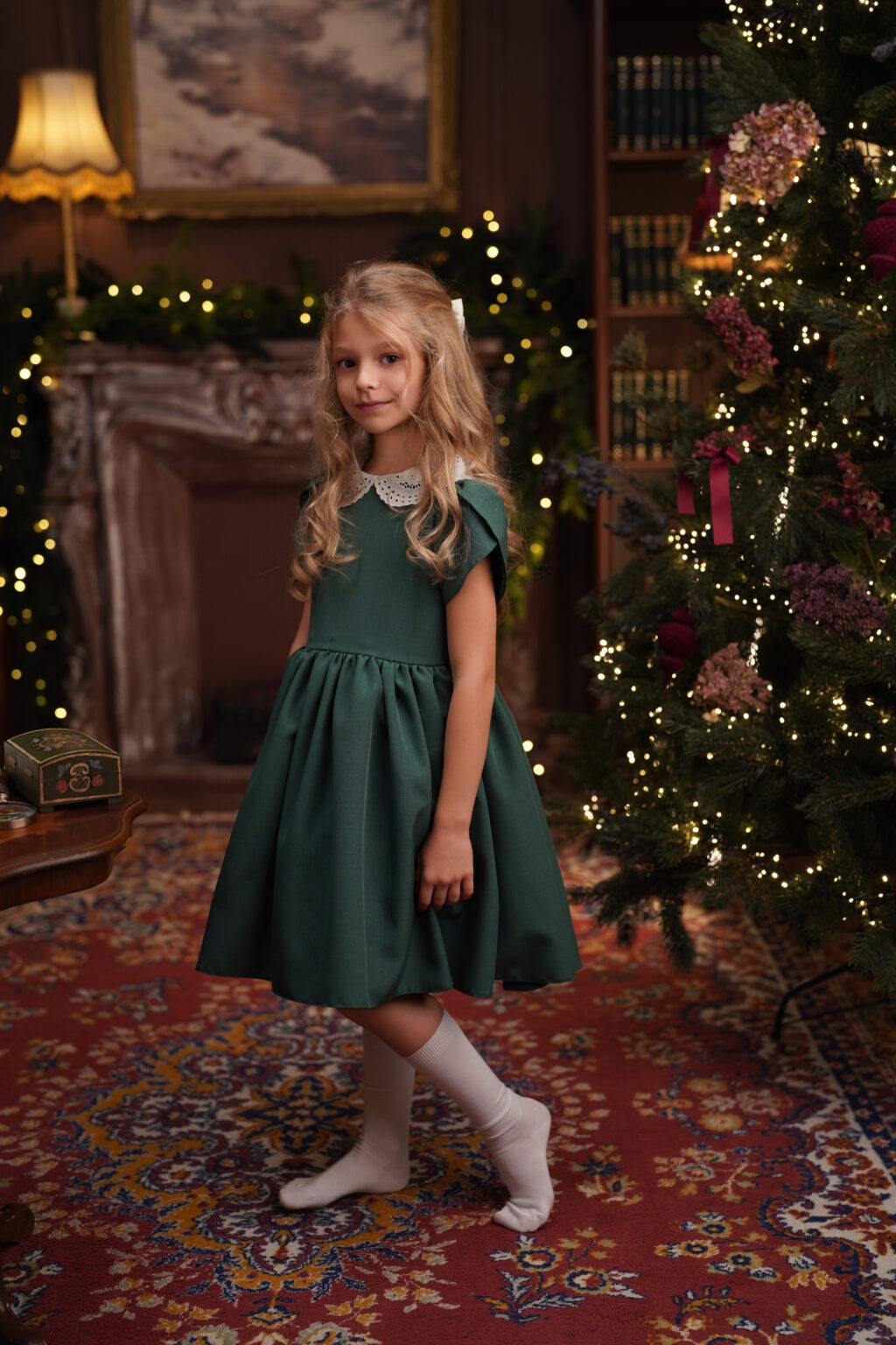 Rochie Melia verde,Little Rose