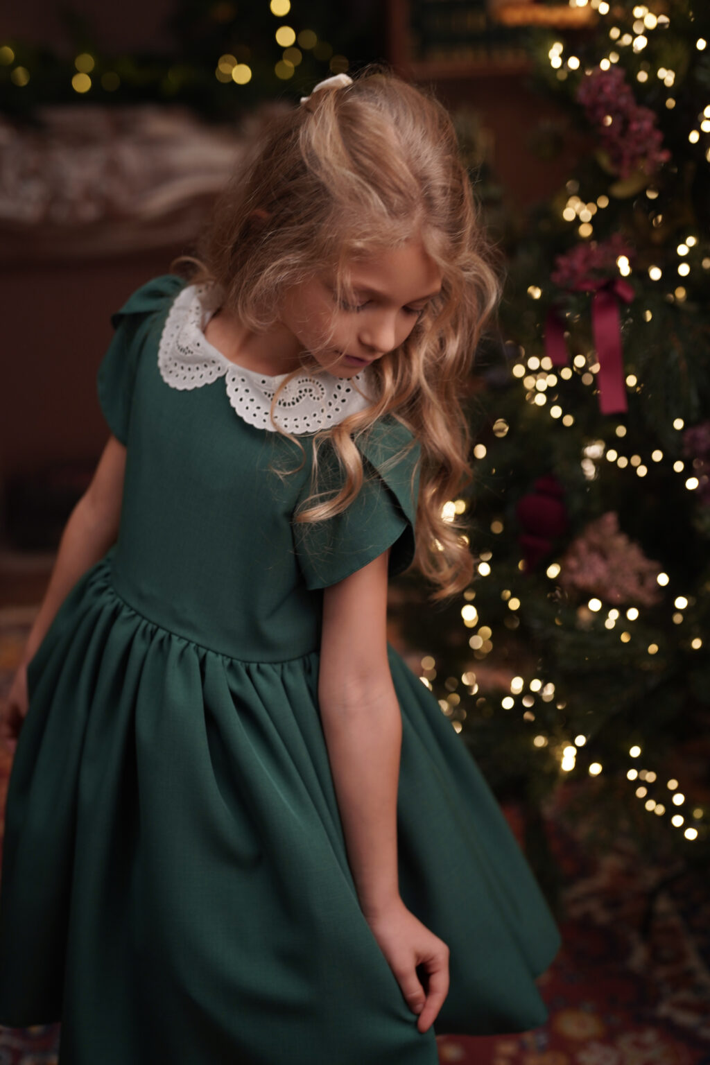Rochie Melia verde,Little Rose