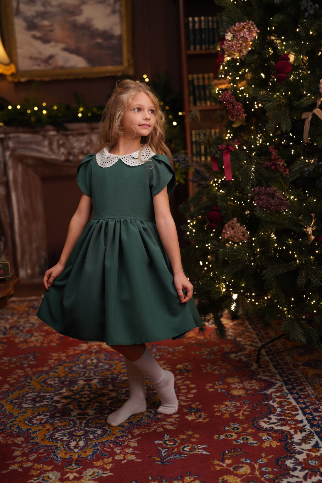 Rochie Melia verde,Little Rose