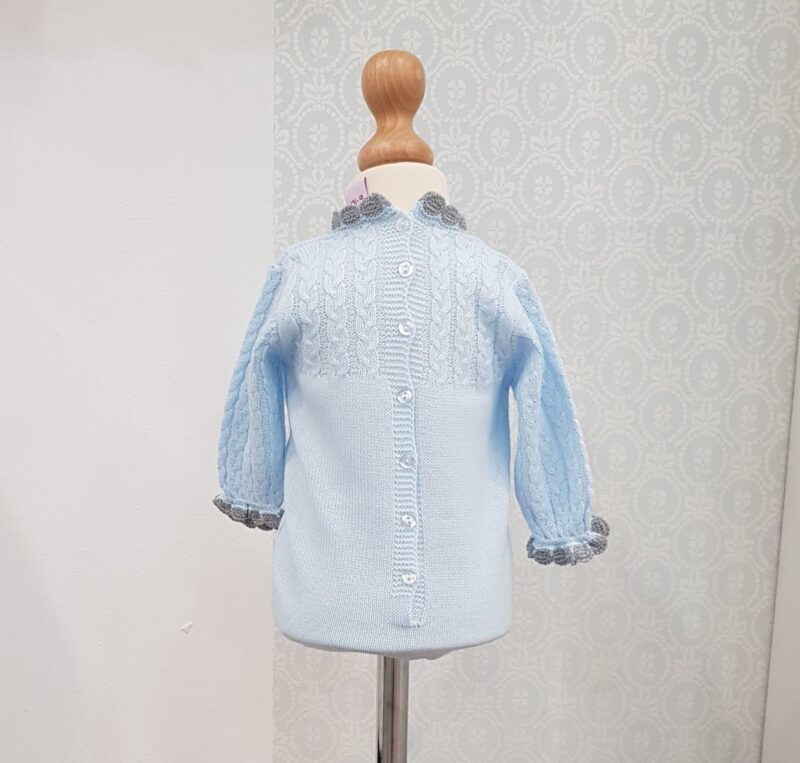 Salopetă tricotată bleu